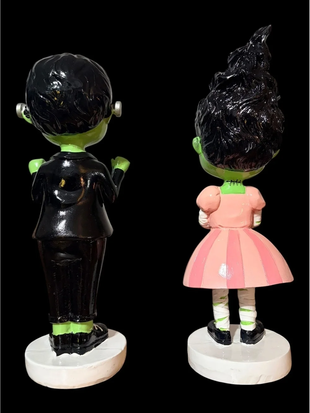 Frankenstein Boy and Bride Girl - Vintage Style Halloween Figurines